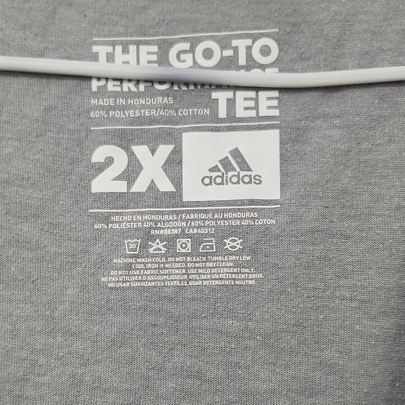 Adidas Gray Performance Tee - Picture 2 of 4
